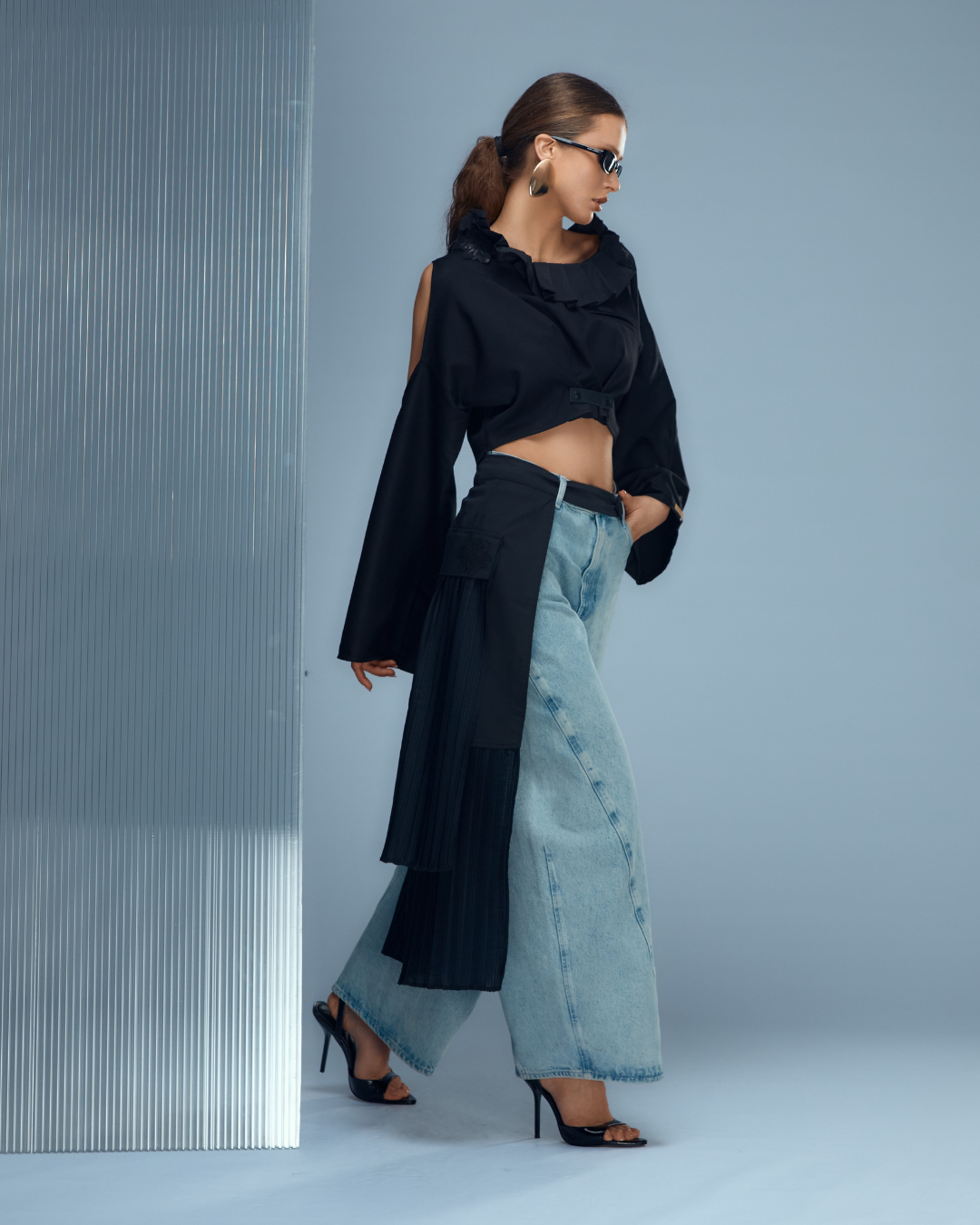 CROP TOP NEGRU ABSEN/T 01.6