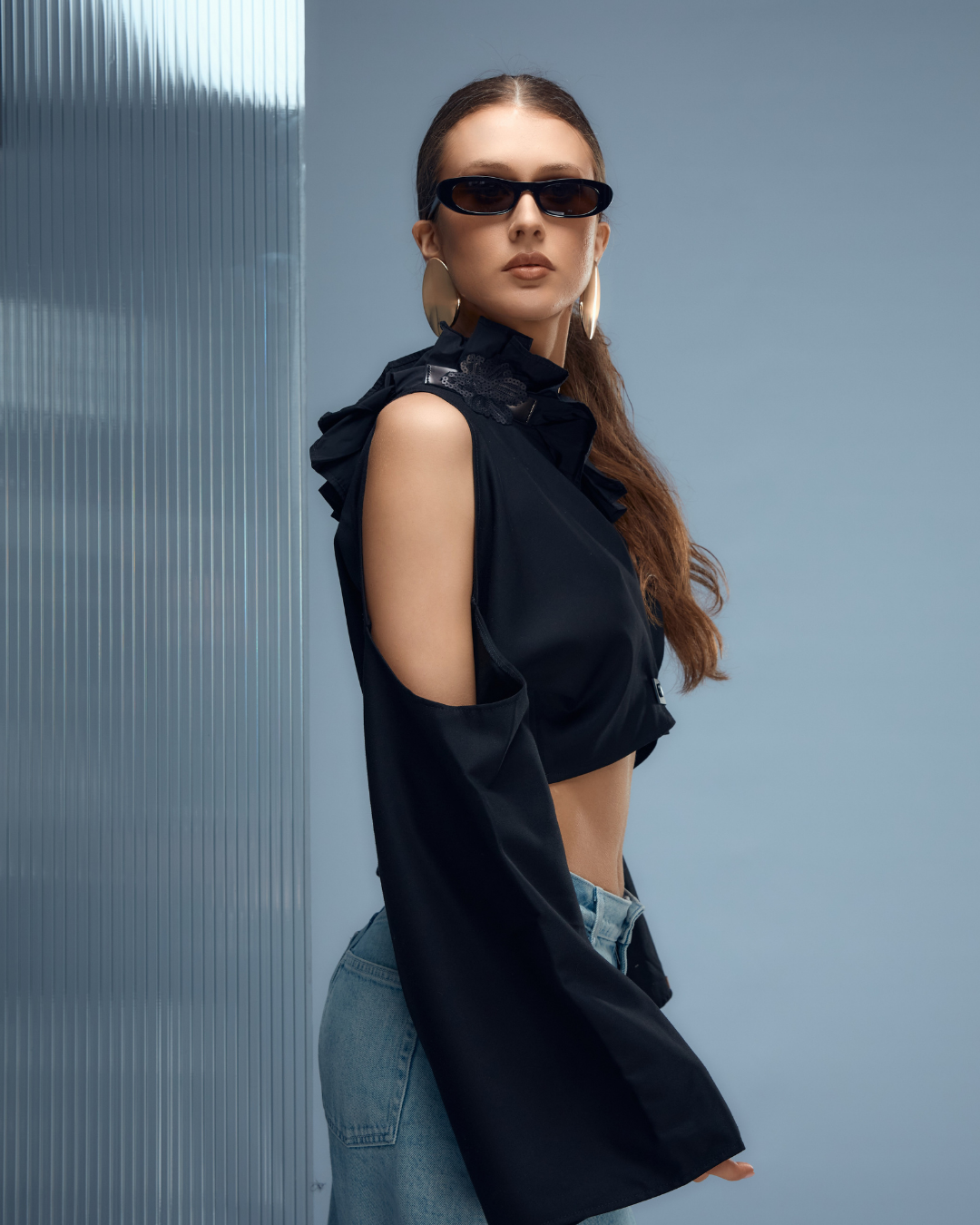 CROP TOP NEGRU ABSEN/T 01.6