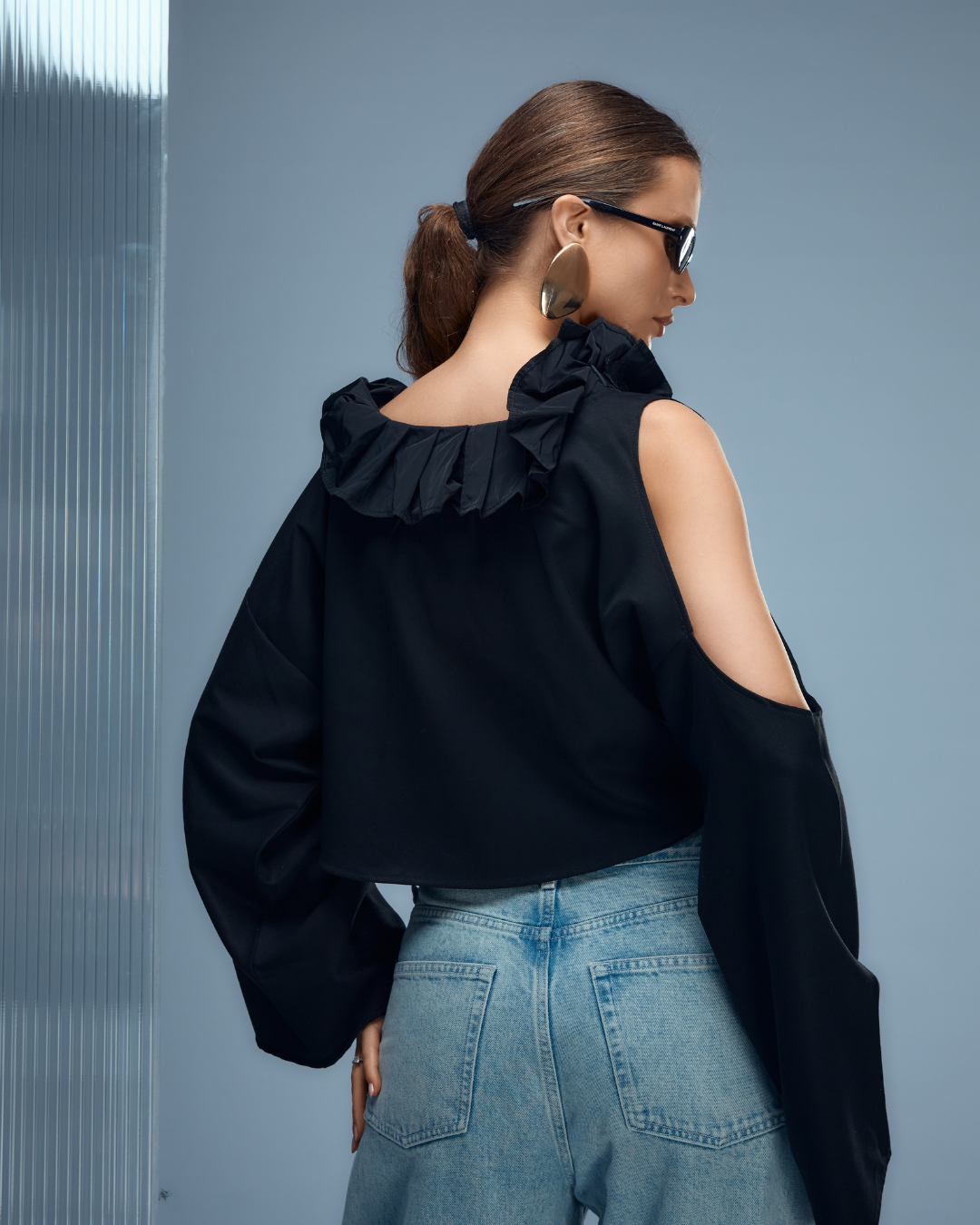 CROP TOP NEGRU ABSEN/T 01.6