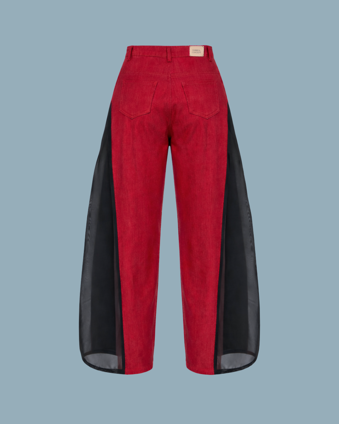 PANTALONI ROȘII DIN JEANS DE BUMBAC UMBR/A. MEA 01.8