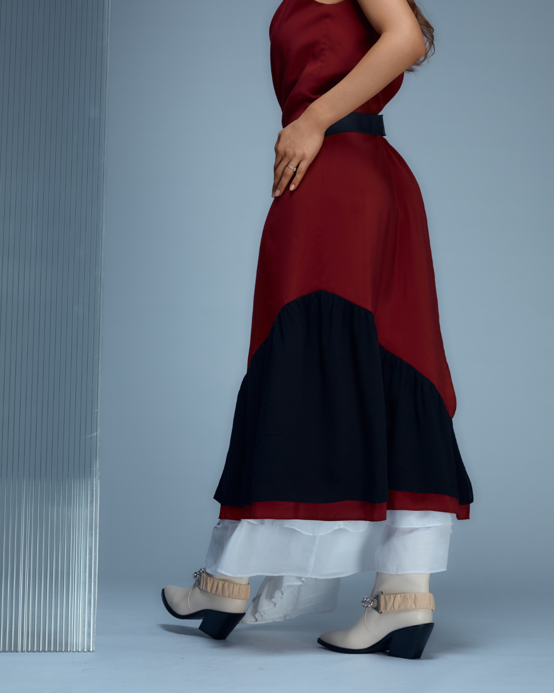 JUMĂTATE DE ROCHIE BORDO NOD 01.2