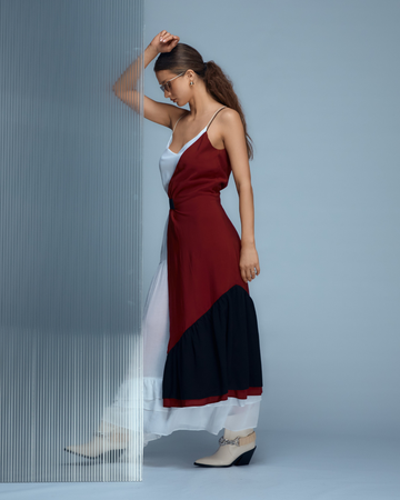 JUMĂTATE DE ROCHIE BORDO NOD 01.2