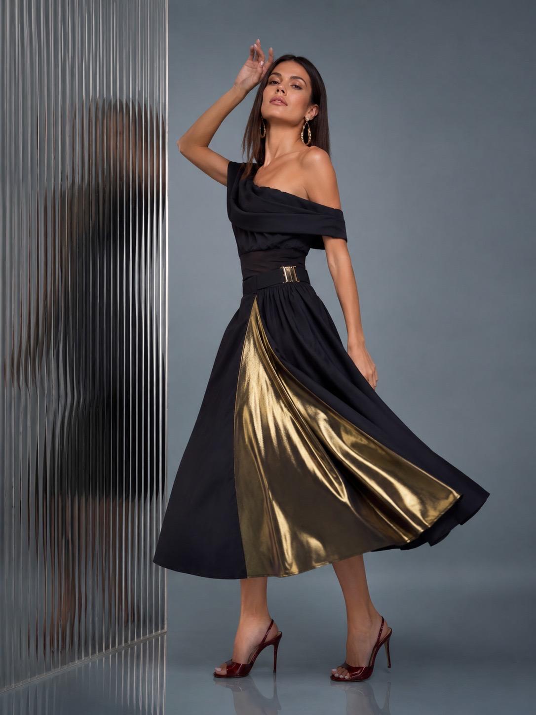 SET ROCHIE&JUMĂTATE FUSTĂ AURIE CONTRAS/T 01.5