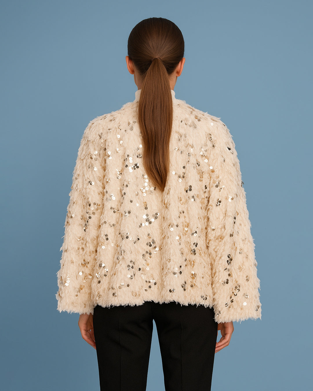 BLAZER BEJ CU INSERȚII PAIETE ECLIPS/A 01.2